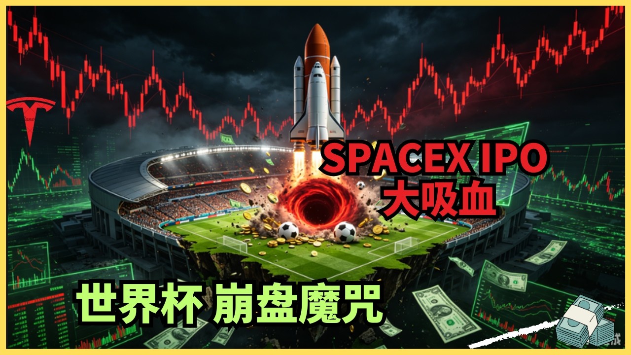 世界杯暴跌撞上SpaceX狂吸血？一瓢水抽干70万亿，扒开美股六月最狠骗局 — Alan Chen