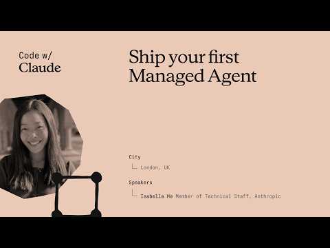 Ship your first Managed Agent — Claude