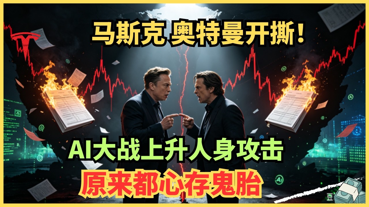 马斯克和山姆的骂战升级！苹果诉讼Openai，AI双王疯狂互撕背后，掩盖着两本随时引爆的万亿账单 — Alan Chen