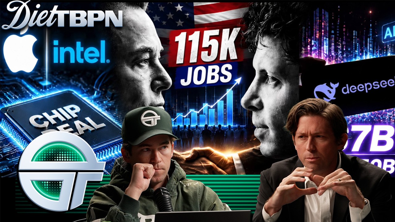 Apple-Intel Chip Deal, U.S Adds 115K Jobs, DeepSeek Eyes $50B Valuation | Diet TBPN — TBPN