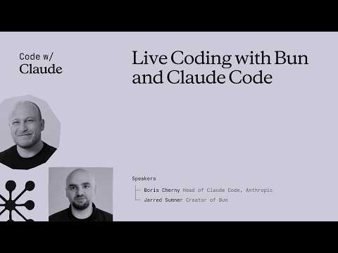 Live coding session with Boris Cherny and Jarred Sumner — Claude