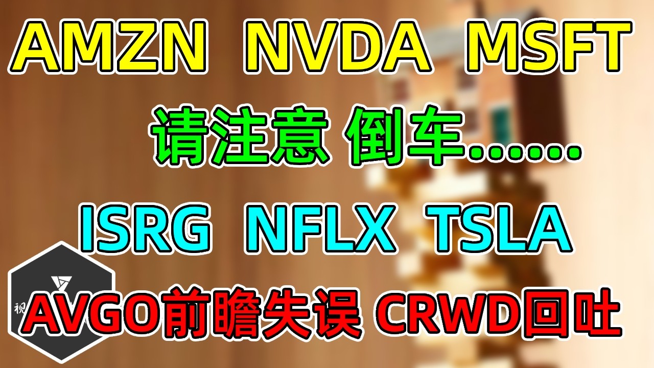 美股 NFLX八连跌！ISRG、TSLA！AMZN、NVDA、MSFT到站！AVGO前瞻失误！CRWD高估回吐！ — 视野环球财经