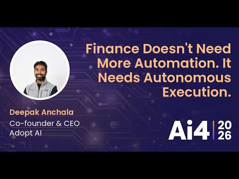 Finance Doesn't Need More Automation. It Needs Autonomous Execution. With Adopt AI — Ai4