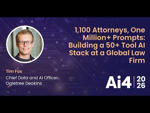 1,100 Attorneys, One Million+ Prompts: Building a 50+ Tool AI Stack at a Global Law Firm — Ai4