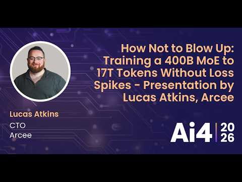 How Not to Blow Up: Training a 400B MoE to 17T Tokens Without Loss Spikes - Presentation by Lucas — Ai4