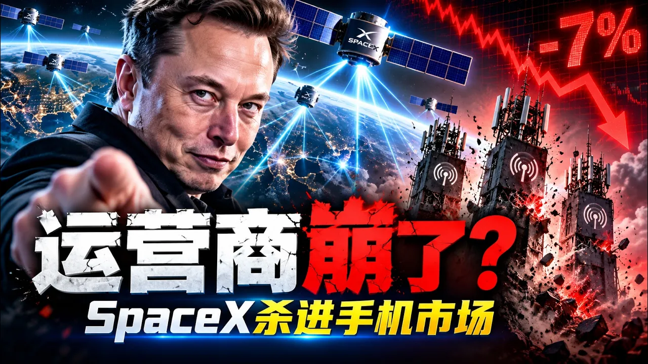SpaceX砸80亿美元买频谱！美国三大运营商盘后暴跌7%，马斯克要重演特斯拉神话？ — Alan Chen
