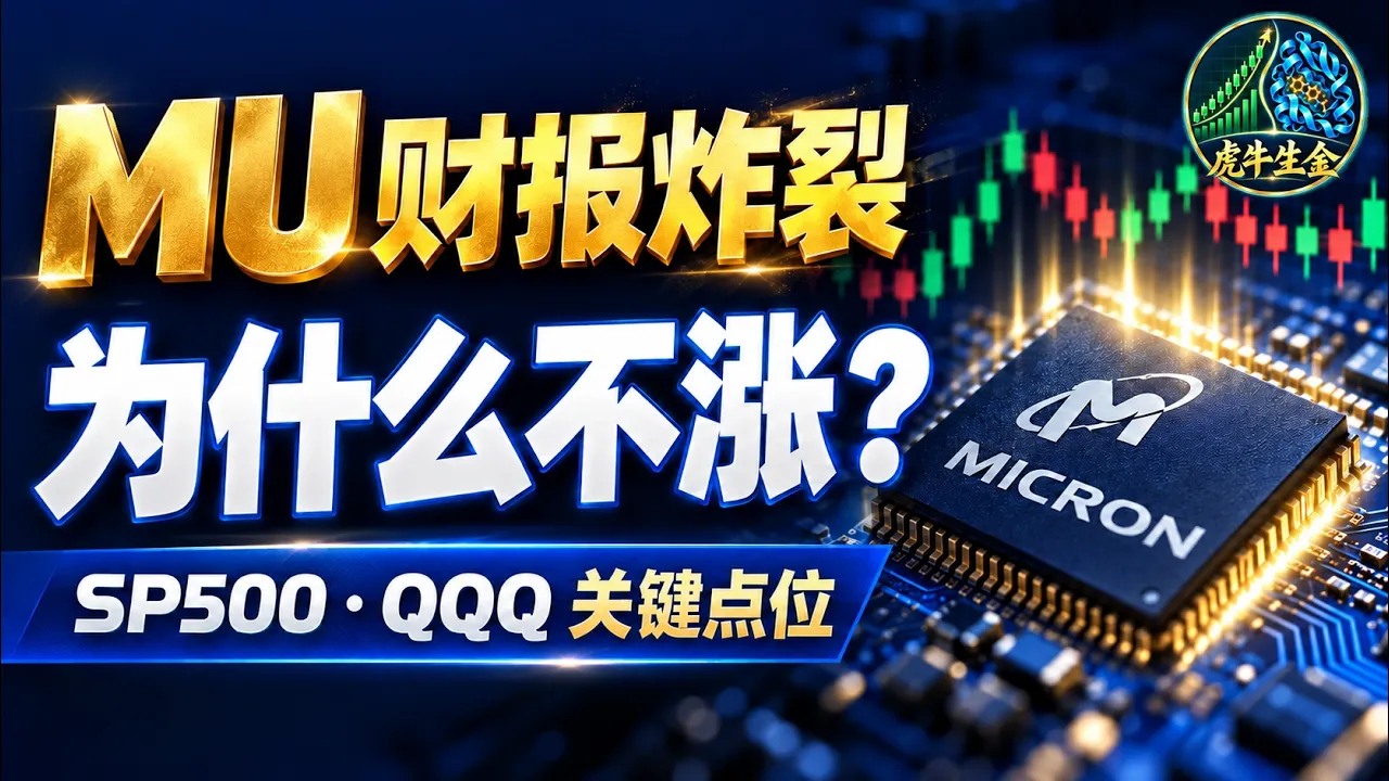美光MU：财报炸裂，股价为什么不涨？｜SP500和QQQ关键点位 — 虎牛生金美股分析