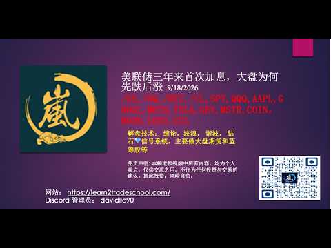 美联储三年来首次加息，大盘为何先跌后涨  /ES,/NQ,/BTC,/CL,SPY,QQQ,AAPL,GOOGL,META,TSLA,GEV,MSTR,COIN，HOOD,COST,CCL — 岚解美股大盘