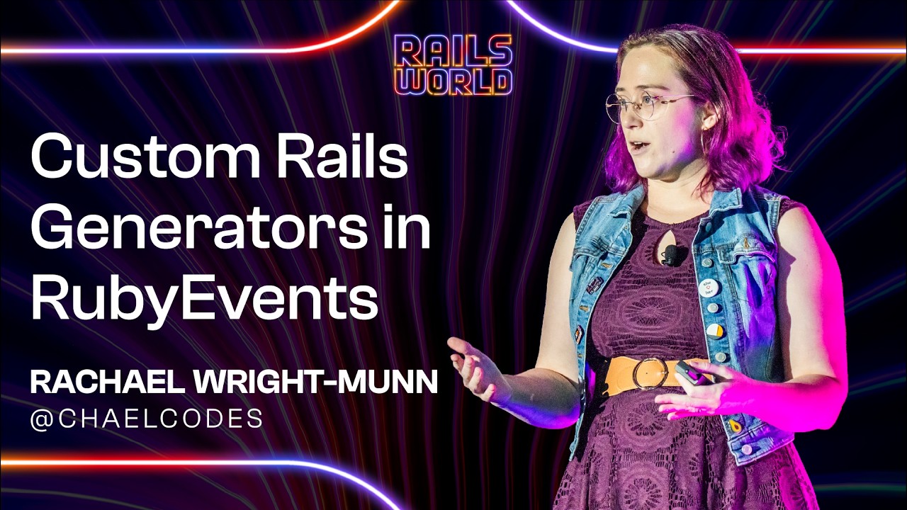 Custom Rails Generators in RubyEvents - Rachael Wright Munn — Ruby on Rails
