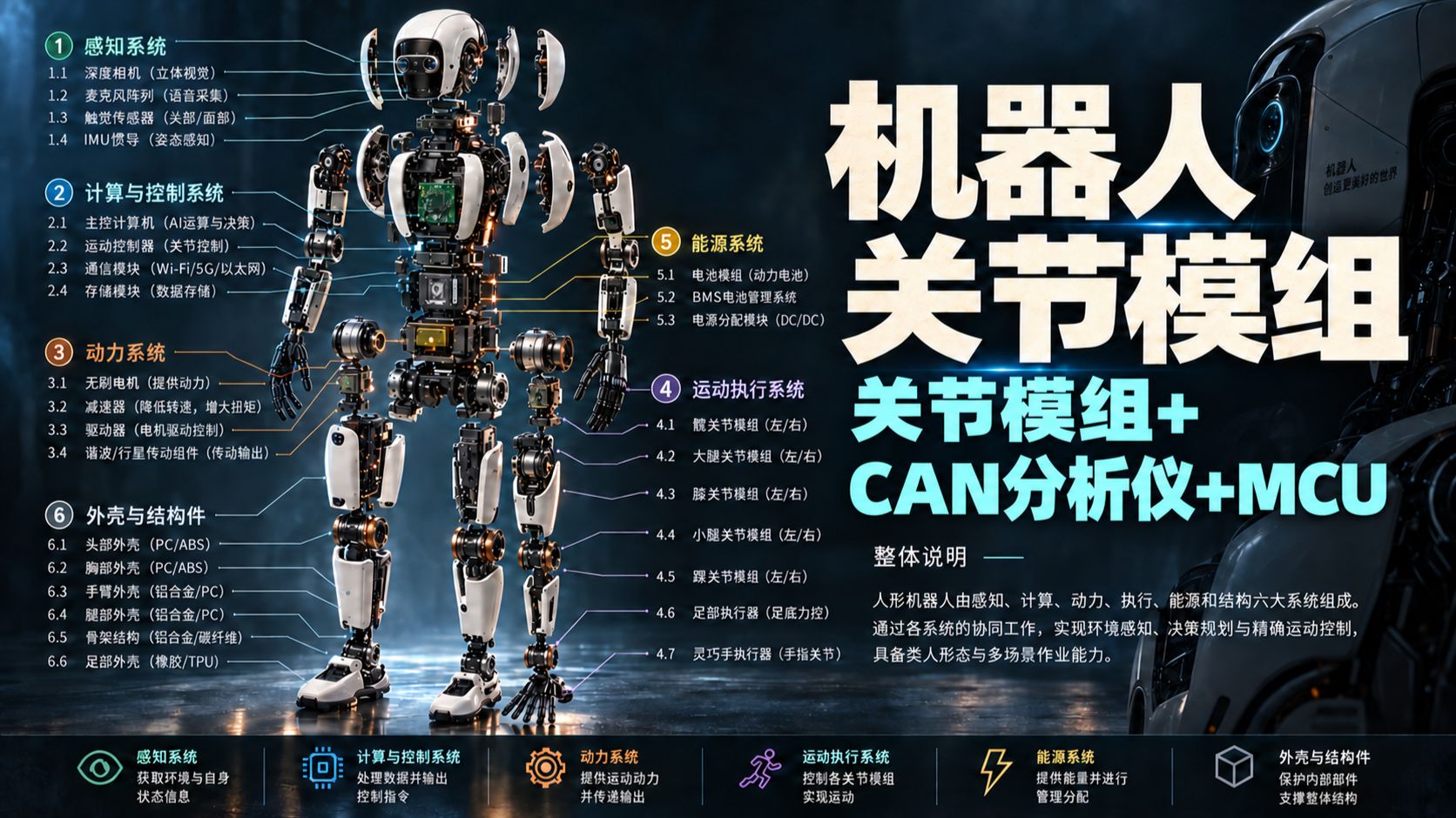 机器人关节模组-无刷伺服电机+CAN分析仪+MCU — iwenwiki