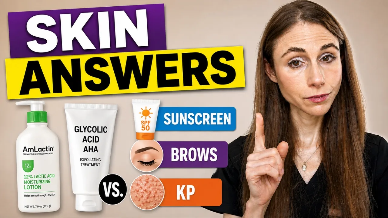 Dermatologist Answers Your Skincare Questions | AmLactin, Fraxel, Sunscreen & KP — Dr Dray