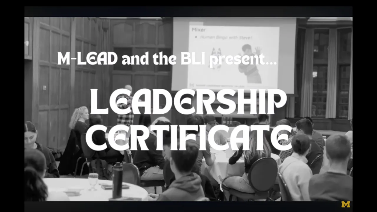 M-LEAD: The Leadership Certificate Program — University of Michigan