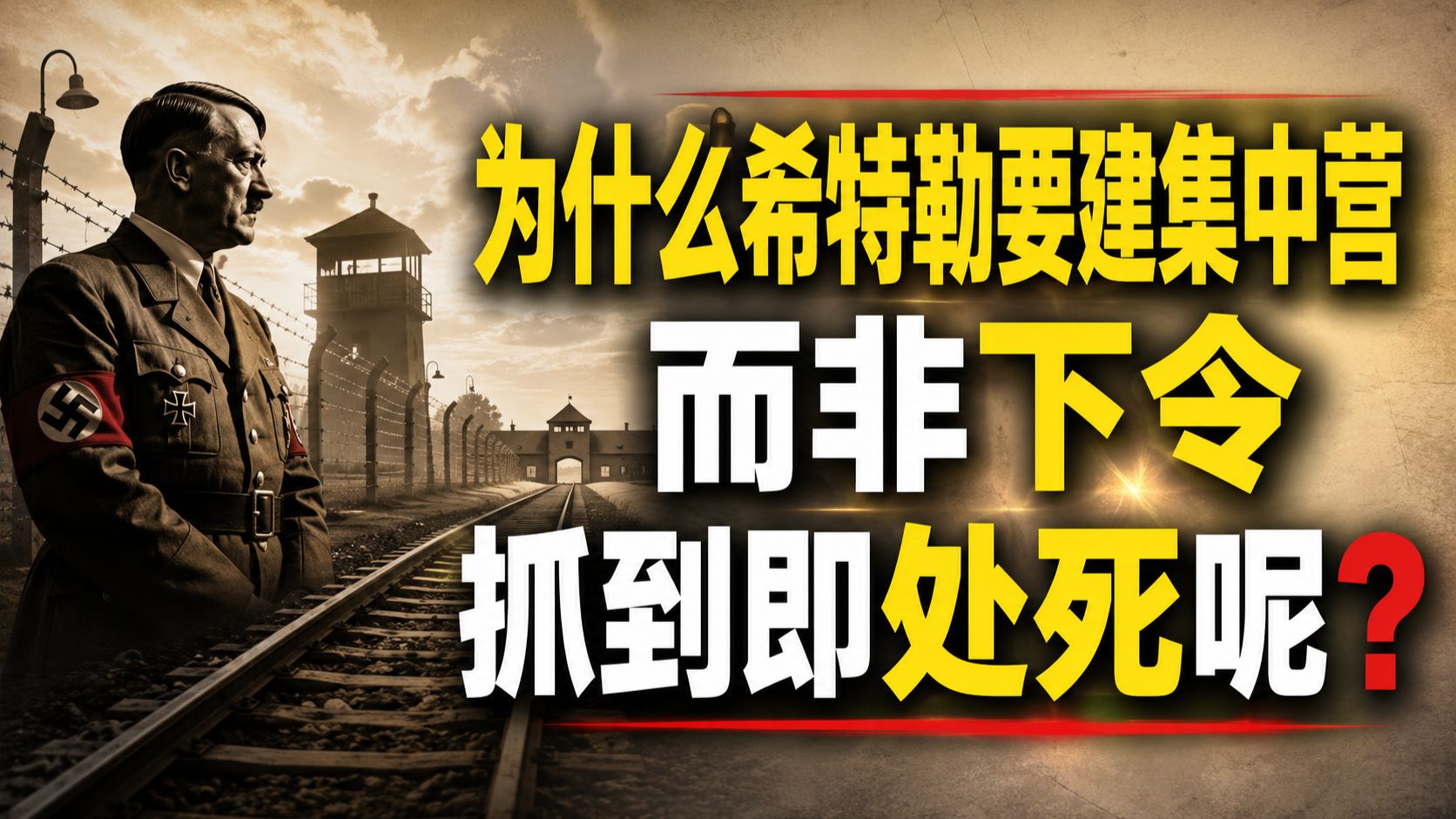 为什么希特勒要建集中营而非下令抓到即处死呢？ — 我捞捞捞