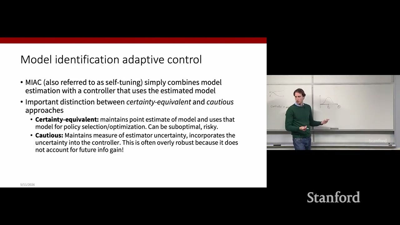 Stanford AA203 Optimal and Learning-Based Control | Spring 2026 | Lecture 14: Intro to IL and RL — Stanford Online