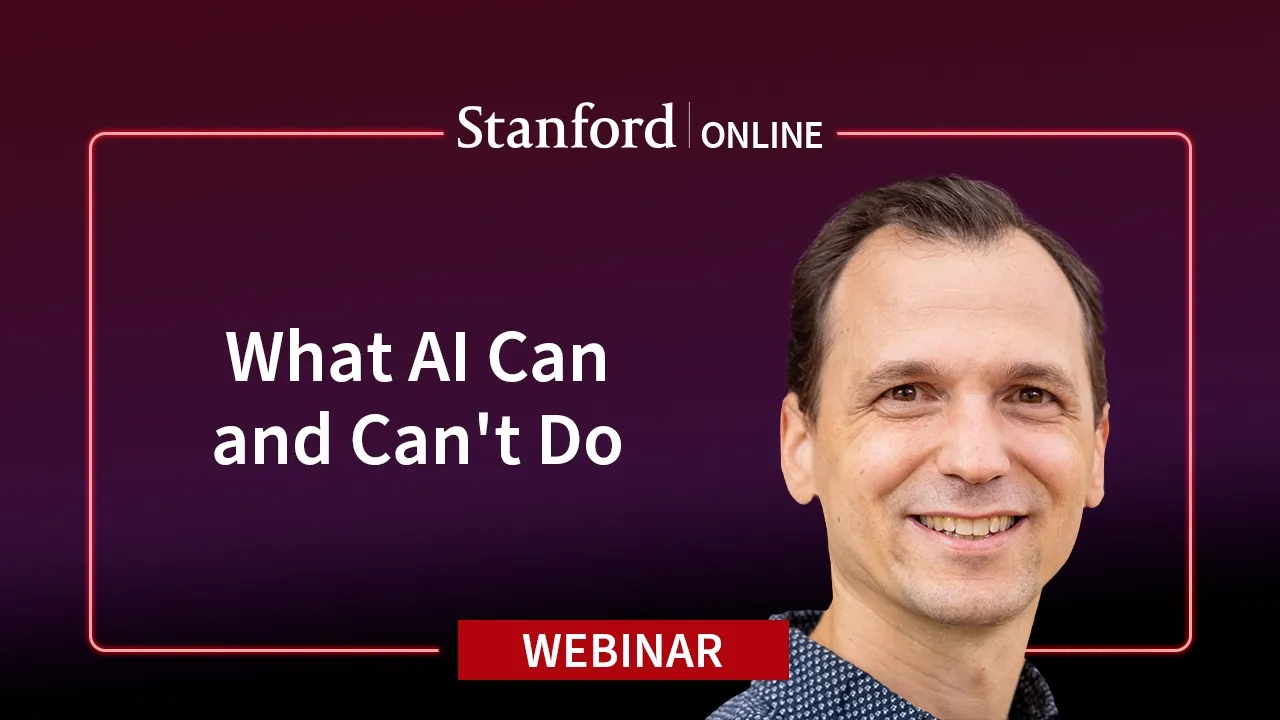 Webinar: What AI Can and Cannot Do: Intelligence Augmentation in Practice with Michael Bernstein — Stanford Online
