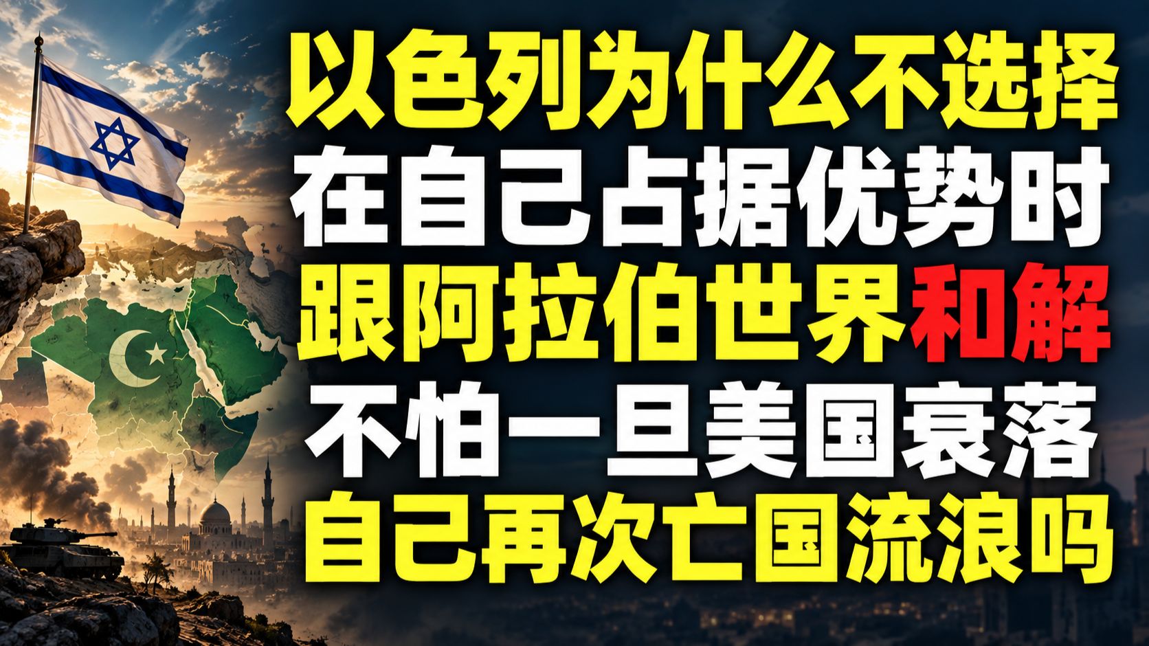 以色列为什么不选择在自己占据优势时跟阿拉伯世界和解？ — 我捞捞捞