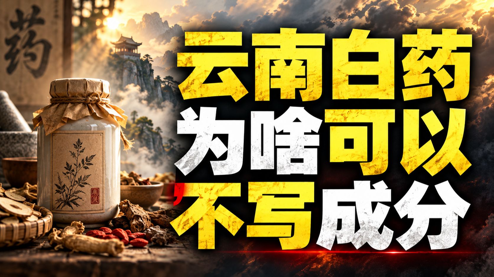 云南白药为啥可以不写成分？ — 我捞捞捞