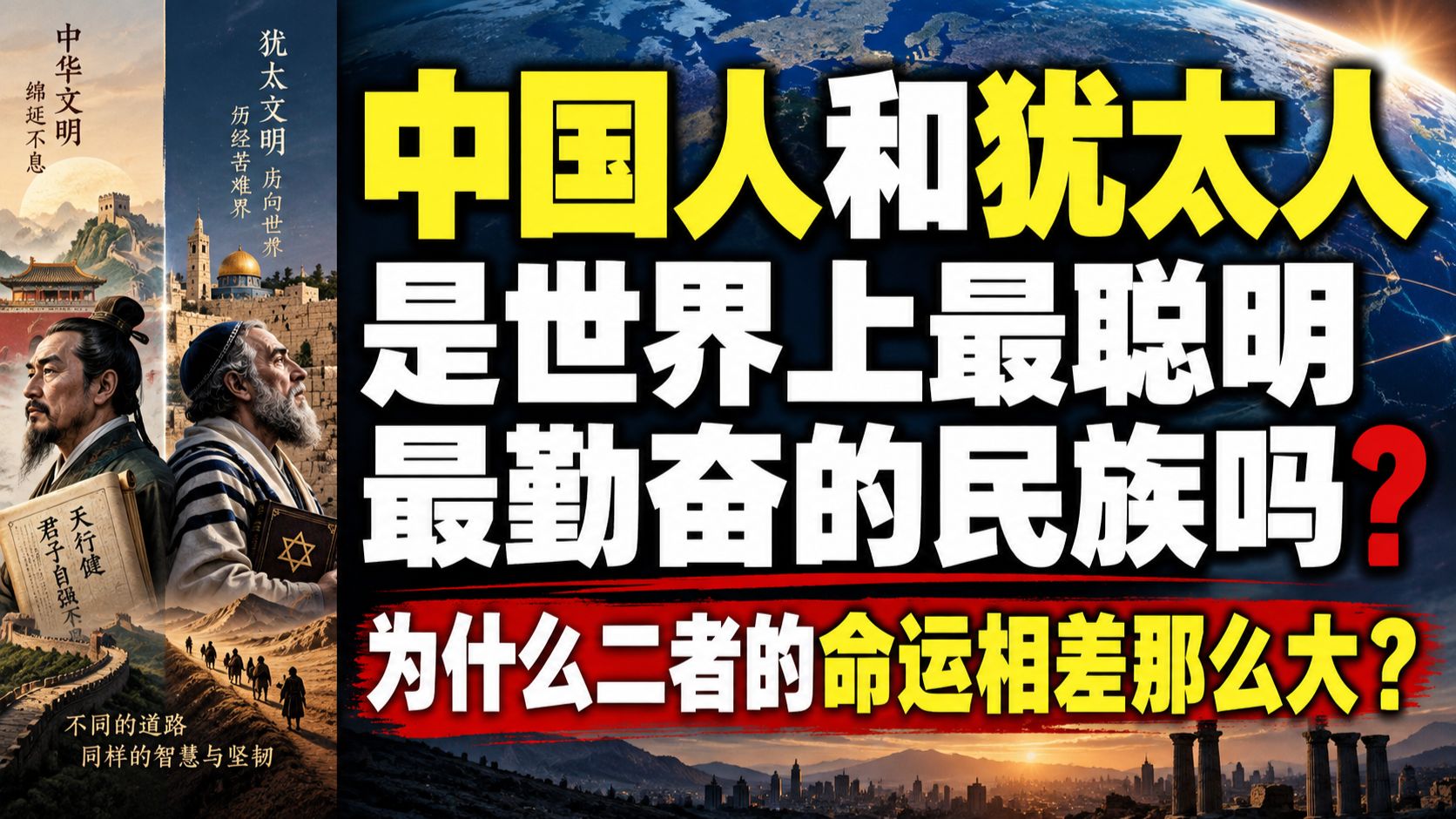 中国人和犹太人是世界上最聪明、最勤奋的民族吗，为什么二者的命运相差那么大？ — 我捞捞捞