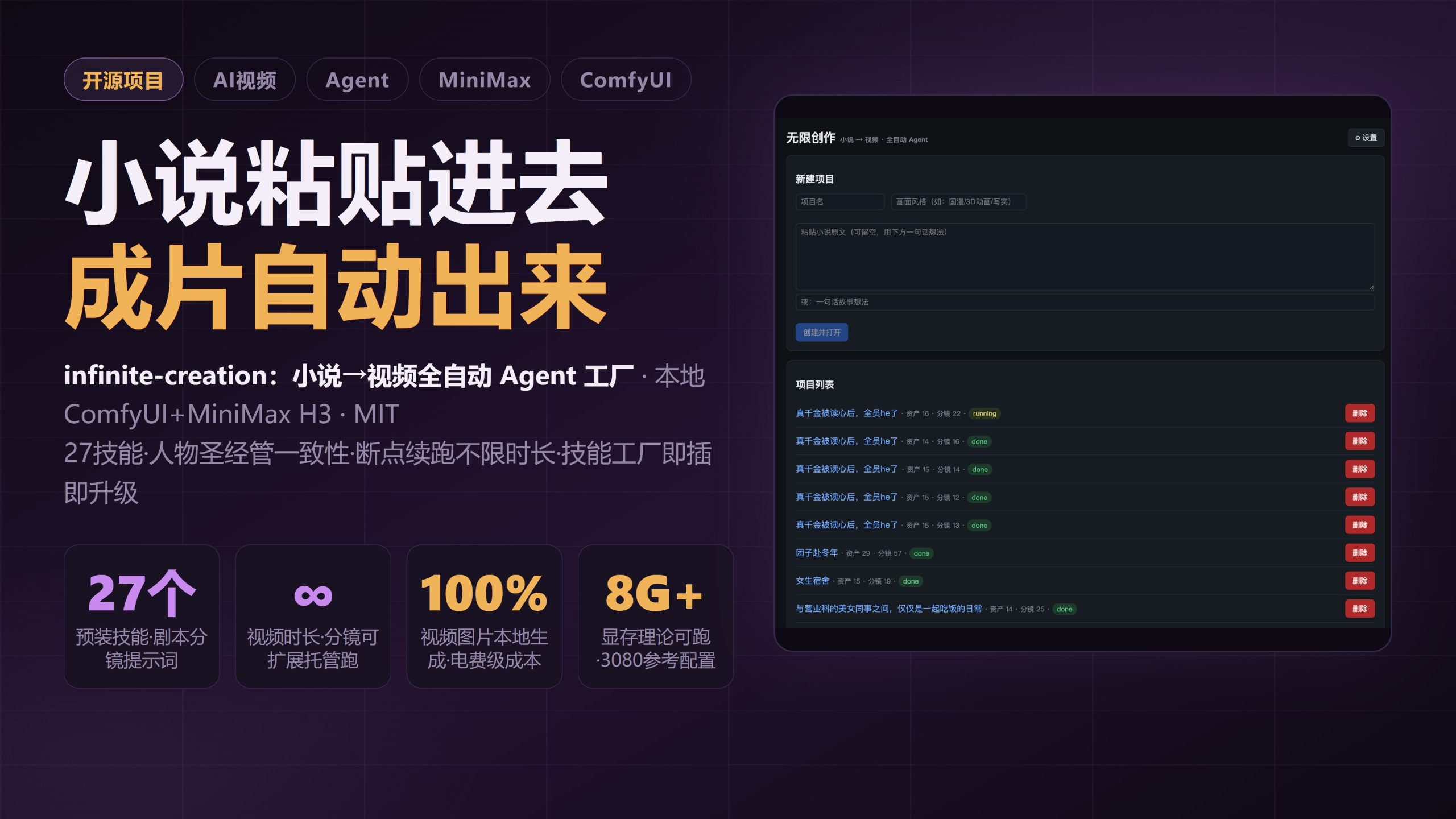 AI当导演27个技能开工：小说进去成片出来 — AI技术投降派