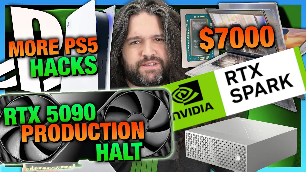 HW News - NVIDIA's $7000 RTX Spark Laptop, RIP RTX 5090, GTA VI PC Launch, CPU Price Hike — Gamers Nexus