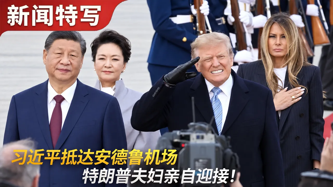 礼炮拉到机场，特朗普夫妇亲自迎接习近平夫妇｜新闻特写20260924 — 王志安 