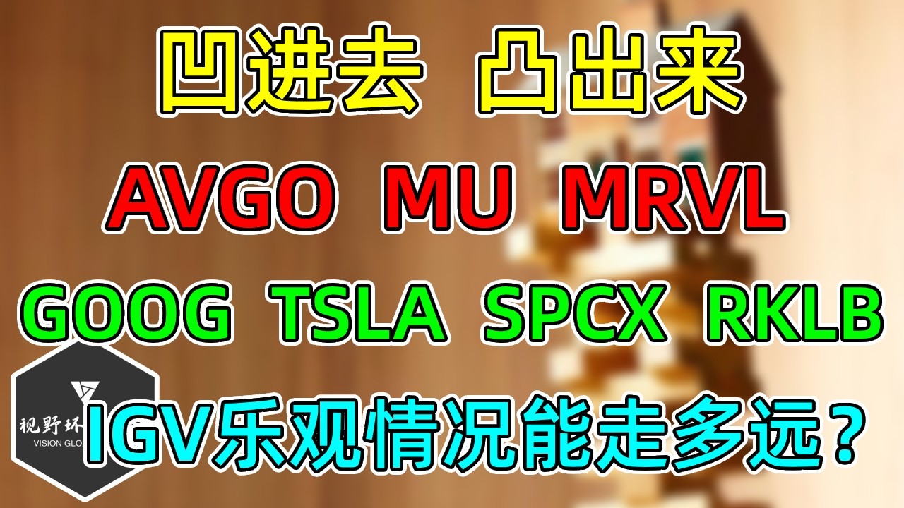 美股 大盘练柔术！凹进去，凸出来！MU、AVGO、MRVL、GOOG、TSLA、SPCX、RKLB、IGV反弹乐观能走多远？ — 视野环球财经