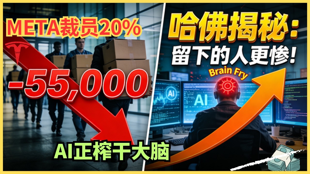 55000人被裁，留下的人却快疯了？哈佛揭穿AI时代的“残酷真相”裁员5万，涨薪56%！ — Alan Chen