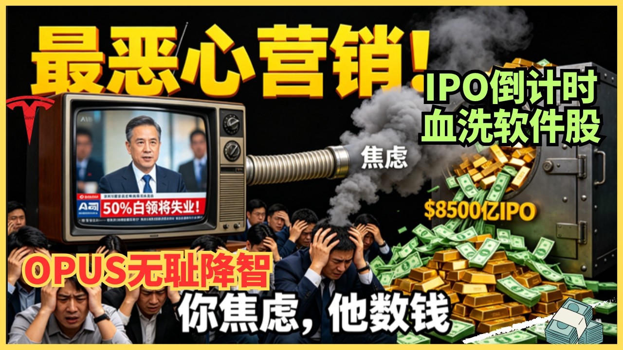 他说50%白领要失业，竟然是为了拉高自家8500亿估值？揭穿AI巨头最恶心的恐慌营销！ — Alan Chen
