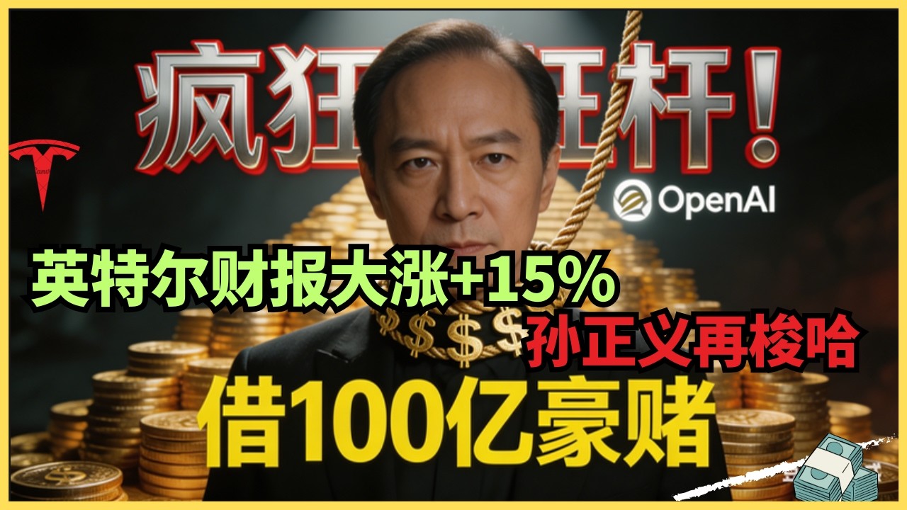 孙正义疯了！借100亿再押OpenAI，杠杆加到银河系！盘后狂飙15%，英特尔起死回生 — Alan Chen